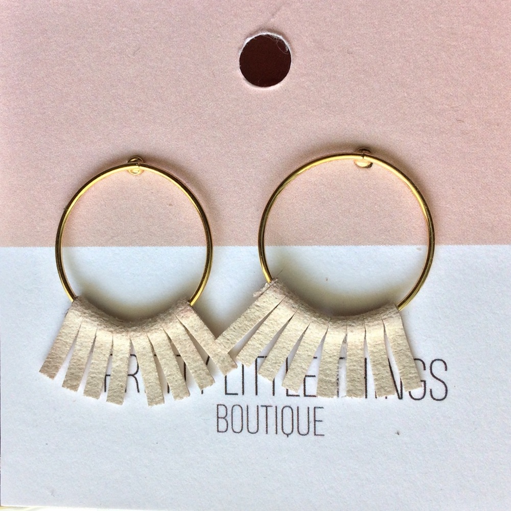 Fringe hoop earrings